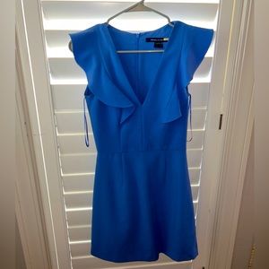 French Connection Blue Ruffle Dress